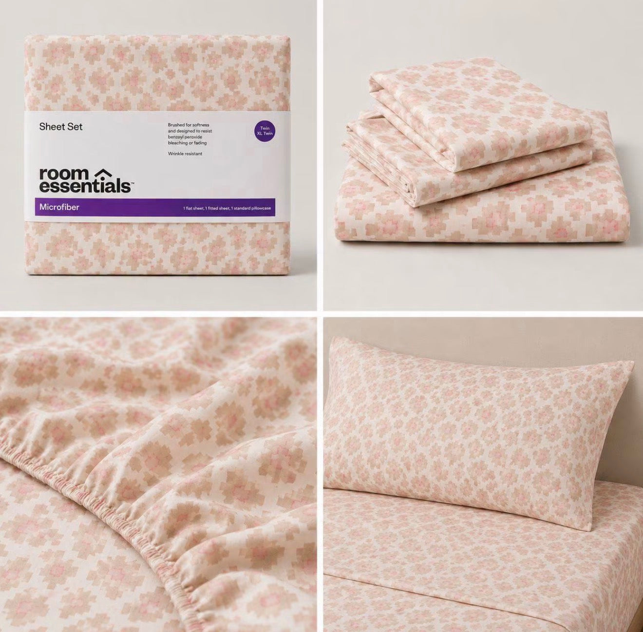 Set Sábanas Twin XL 3pz Room Essentials